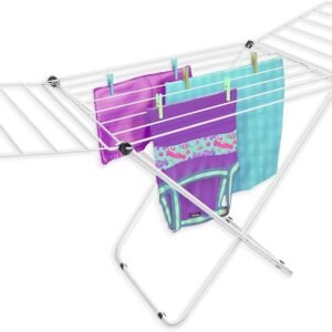 secalux varal de chÃo nÁpoles – aÇo – branco – com abas